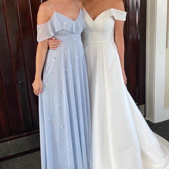 Jenny Yoo Ditsy Floral Whisper Blue Dress (size 0) Worn once! - Picture 4 of 4